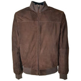 Emilio Romanelli Brown Calfskin Men Bomber Jacket - Bomber Jackets