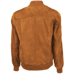 Emilio Romanelli Brown Calfskin Men Bomber Jacket - Bomber Jackets
