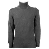 Emilio Romanelli Gray Cashmere Men’s Turtleneck Sweater - Sweaters