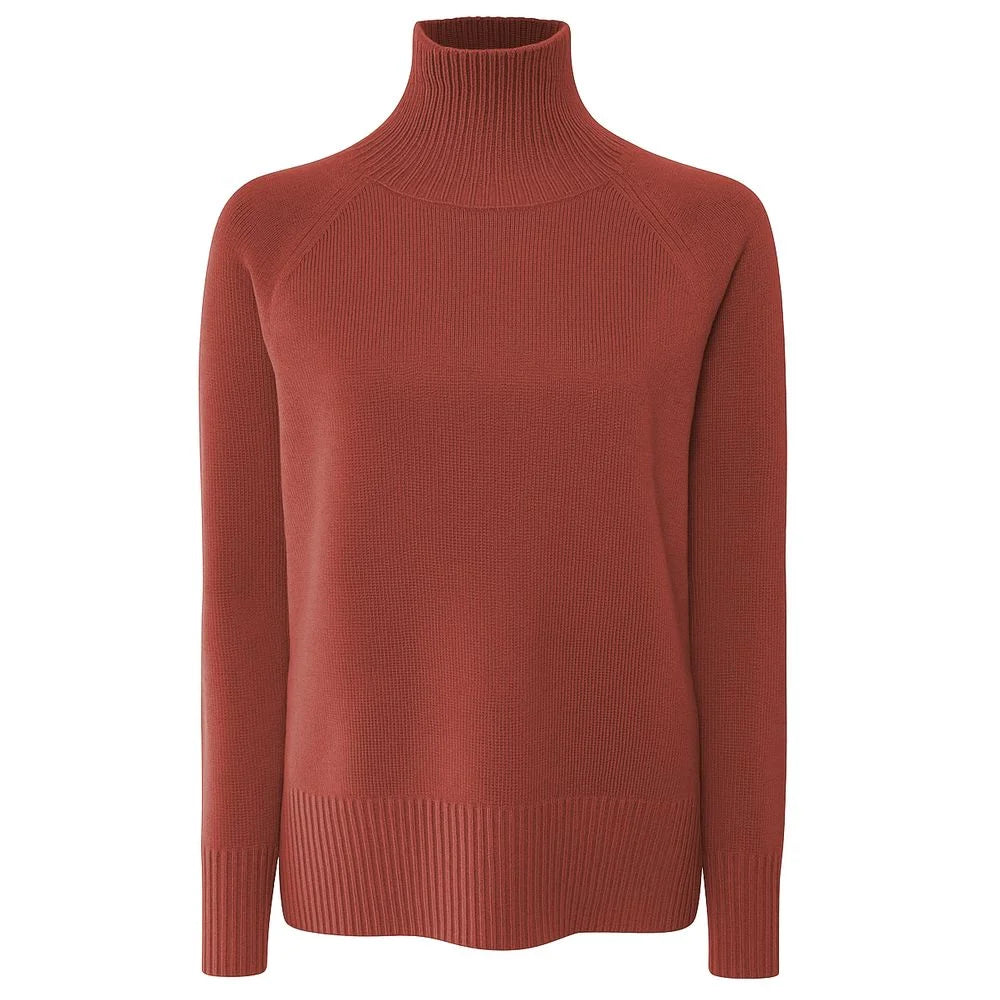 Emilio Romanelli Red Cashmere Women Sweater Turtleneck - Sweaters