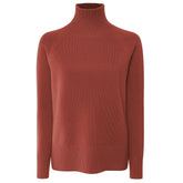 Emilio Romanelli Red Cashmere Women Sweater Turtleneck - Sweaters