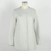 Emilio Romanelli White Polyester Women Jacket - IT44|L - Coats & Jackets