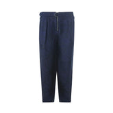 Emporio Armani Blue Linen Pant - Trousers