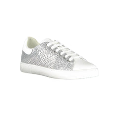 Emporio Armani Silver Leather Women Sneaker - EU35/US5 - Sneakers
