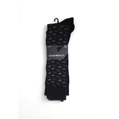 Emporio Armani Underwear Black Cotton Sock - One Size - Crew Socks