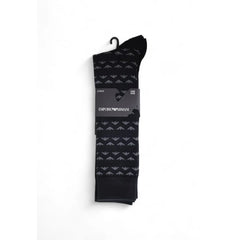 Emporio Armani Underwear Black Cotton Sock - One Size - Crew Socks