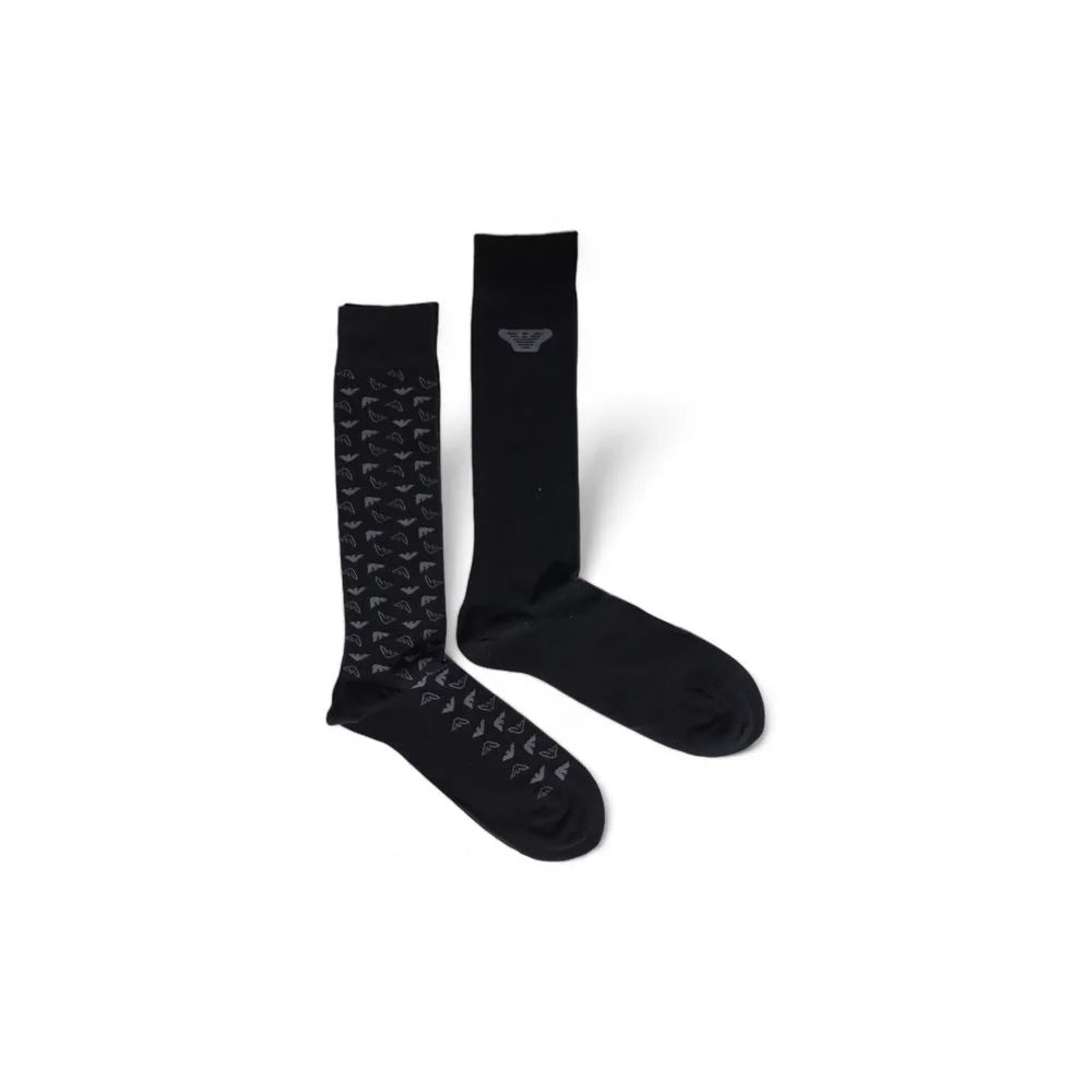 Emporio Armani Underwear Black Cotton Sock - One Size - Crew Socks