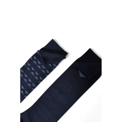 Emporio Armani Underwear Blue Cotton Sock - One Size - Crew Socks