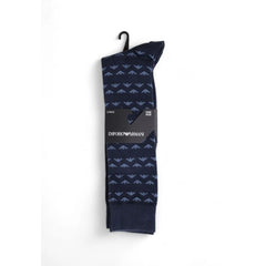 Emporio Armani Underwear Blue Cotton Sock - One Size - Crew Socks
