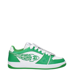 Enterprise Japan Green Leather Low Tops - Sneakers