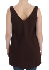 Ermanno Scervino Beachwear Brown Cotton Stretch Tunic Dress - IT42 | S - Dresses