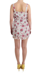 Ermanno Scervino Beachwear Pink Floral Beach Mini Dress Short - Dresses