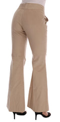 Ermanno Scervino Beige Cotton Bootcut Pants - IT38|XS - Trousers