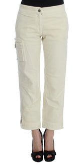 Ermanno Scervino Beige Cotton Capri Cropped Cargo Pants - IT38|XS - Cargo Pants