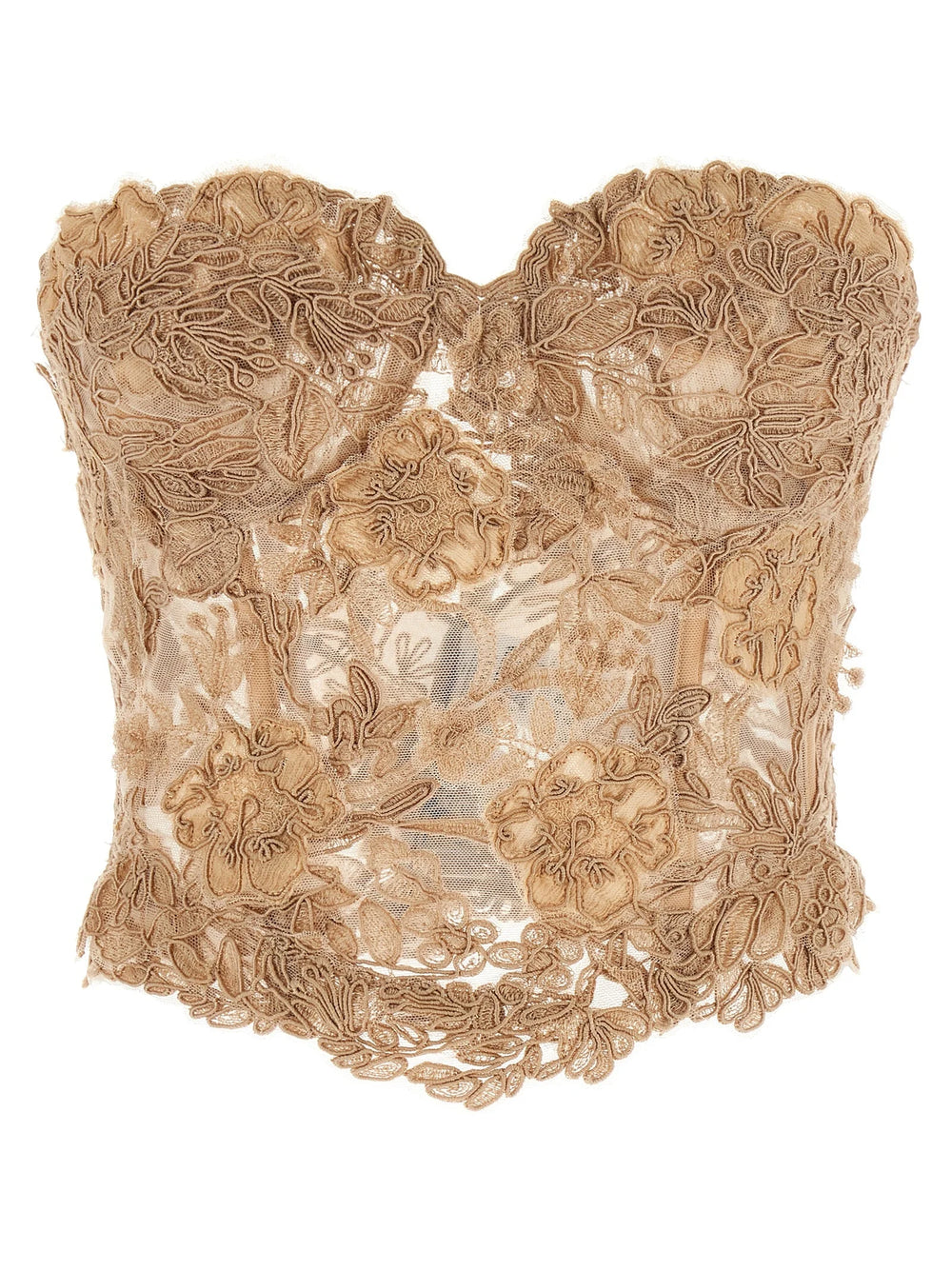 Ermanno Scervino Beige Cotton Tank Tops - IT42