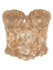 Ermanno Scervino Beige Cotton Tank Tops - IT42