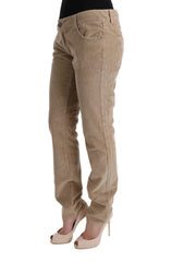 Ermanno Scervino Beige Cotton Velvet Regular Fit Pants - IT46|XL - Jeans