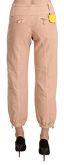 Ermanno Scervino Beige Mid Waist Cropped Cotton Trouser Pants - IT42|M - Trousers
