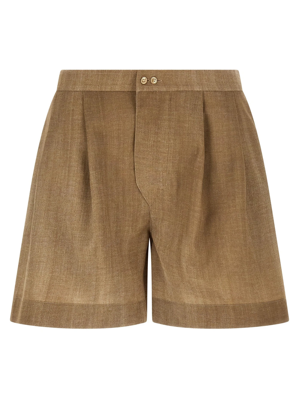 Ermanno Scervino Beige Polyester Bermuda Shorts