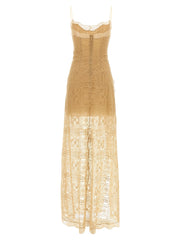 Ermanno Scervino Beige Polyester Long Dress