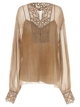 Ermanno Scervino Beige Silk Blouse