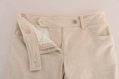 Ermanno Scervino Beige Slim Jeans Corduroy Skinny Pants - Jeans