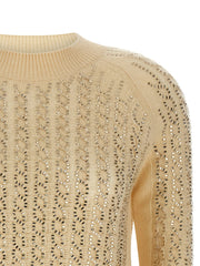 Ermanno Scervino Beige Virgin Wool Cardigan - S