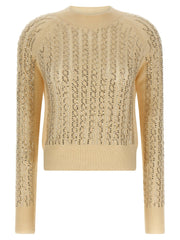 Ermanno Scervino Beige Virgin Wool Cardigan - S