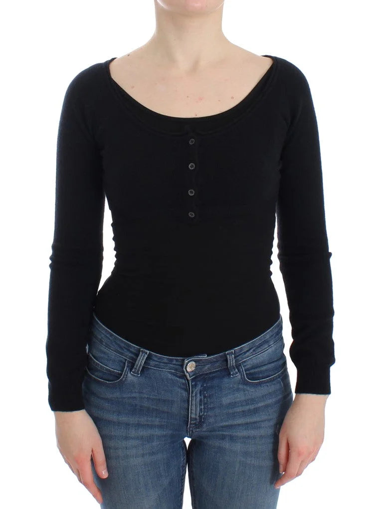 Ermanno Scervino Black Cashmere Cardigan Sweater - IT44 | M - Sweaters