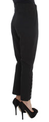 Ermanno Scervino Black Cotton Blend Capri Cropped Pants - IT40|S - Trousers