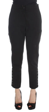 Ermanno Scervino Black Cotton Blend Capri Cropped Pants - IT40|S - Trousers
