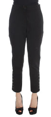 Ermanno Scervino Black Cotton Blend Capri Cropped Pants - IT40|S - Trousers