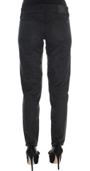 Ermanno Scervino Black Cotton Blend Regular Fit Pants - IT42|M - Trousers