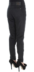Ermanno Scervino Black Cotton Blend Regular Fit Pants - IT42|M - Trousers