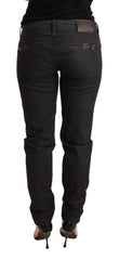 Ermanno Scervino Black Low Waist Skinny Slim Trouser Cotton Jeans - W26 - Jeans