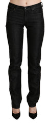 Ermanno Scervino Black Mid Waist Skinny Slim Denim Trouser - W28 - Jeans