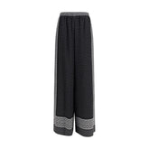 Ermanno Scervino Black Silk Casual Pants - IT40 | M