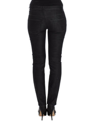 Ermanno Scervino Black Slim Jeans Denim Pants Skinny Leg Stretch - W26 - Jeans