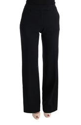 Ermanno Scervino Black Viscose Flare Bootcut Pants - IT44|L - Trousers