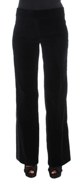 Ermanno Scervino Black Viscose Pants - IT40