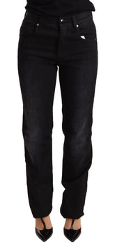 Ermanno Scervino Black Washed Straight Denim Trouser Cotton Jeans - W26 - Jeans