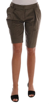 Ermanno Scervino Brown Velvet Bermuda Shorts - Bermudas