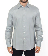 Ermanno Scervino Gray Cotton Long Sleeve Casual Shirt Top - IT50 | L - Shirts