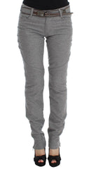 Ermanno Scervino Gray Cotton Slim Fit Casual Bootcut Pants - IT46|XL - Jeans