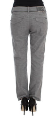 Ermanno Scervino Gray Cotton Straight Fit Casual Pants - Jeans