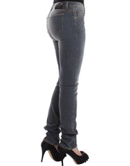 Ermanno Scervino Gray Slim Jeans Denim Pants Skinny Leg Stretch - W26 - Jeans