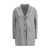Ermanno Scervino Gray Wool Coat - IT42 | L