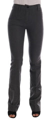 Ermanno Scervino Gray Wool Stretch Slim Pants - IT38|XS - Trousers