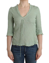 Ermanno Scervino Green Lightweight Knit Sweater Top Blouse - IT44 | M - Sweaters