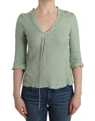 Ermanno Scervino Green Lightweight Knit Sweater Top Blouse - IT44 | M - Sweaters
